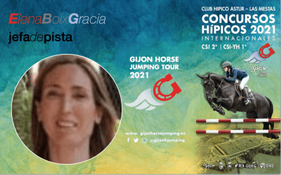 Elena Boix, tercera jefa de pista en el segundo circuito hípico de Gijón